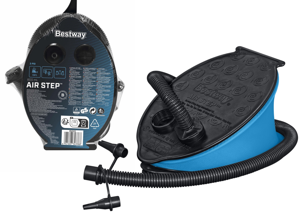 Nožní pumpa 23x15cm se 3 koncovkami – Bestway 62023