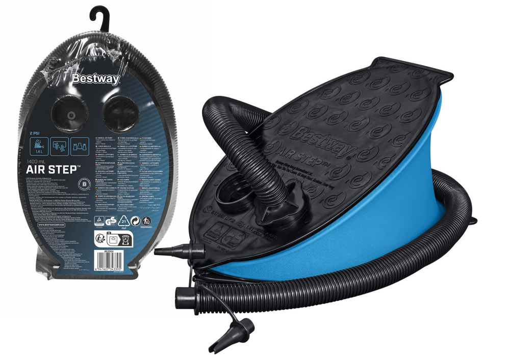Nožní pumpa 28x19 cm se 3 koncovkami – Bestway 62004