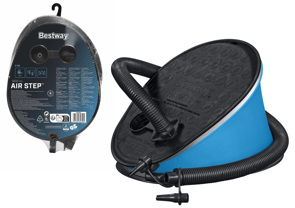 Nožní pumpa 29x22 cm – se 3 koncovkami | Bestway 62005