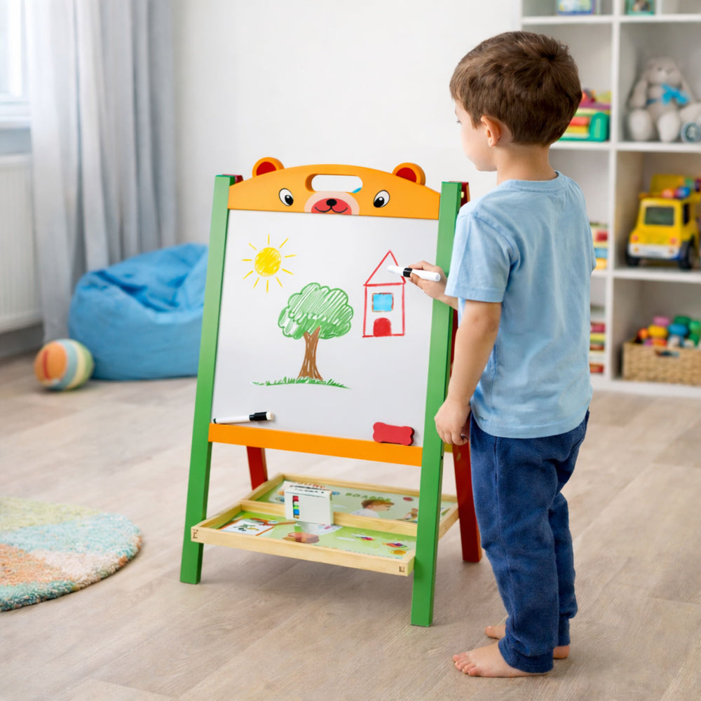 Oboustranná magnetická tabule 2v1 s písmeny a čísly