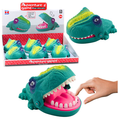 Obratnostní hra kousající dinosaurus se zuby zelený