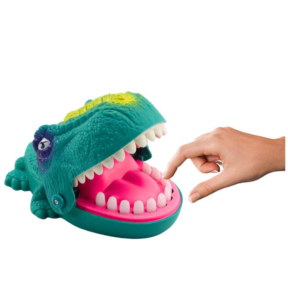 Obratnostní hra kousající dinosaurus se zuby zelený
