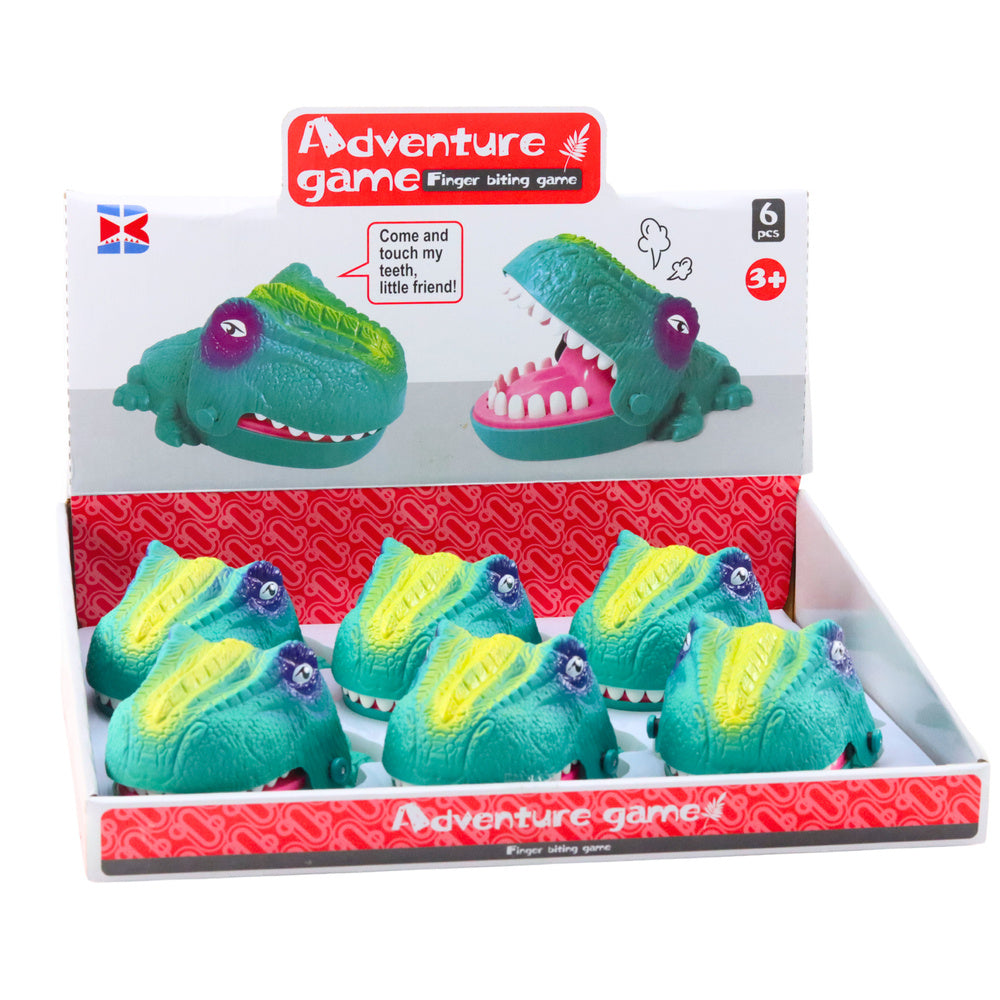 Obratnostní hra kousající dinosaurus se zuby zelený