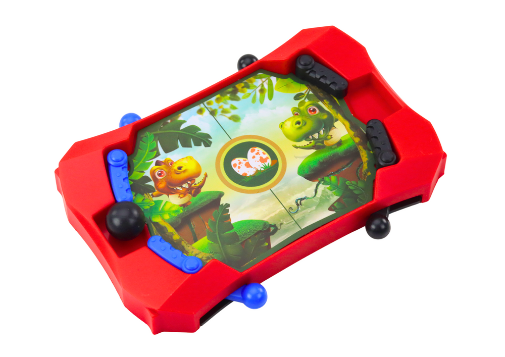 Obratnostní hra s míčkem Dinosaurus mini červená