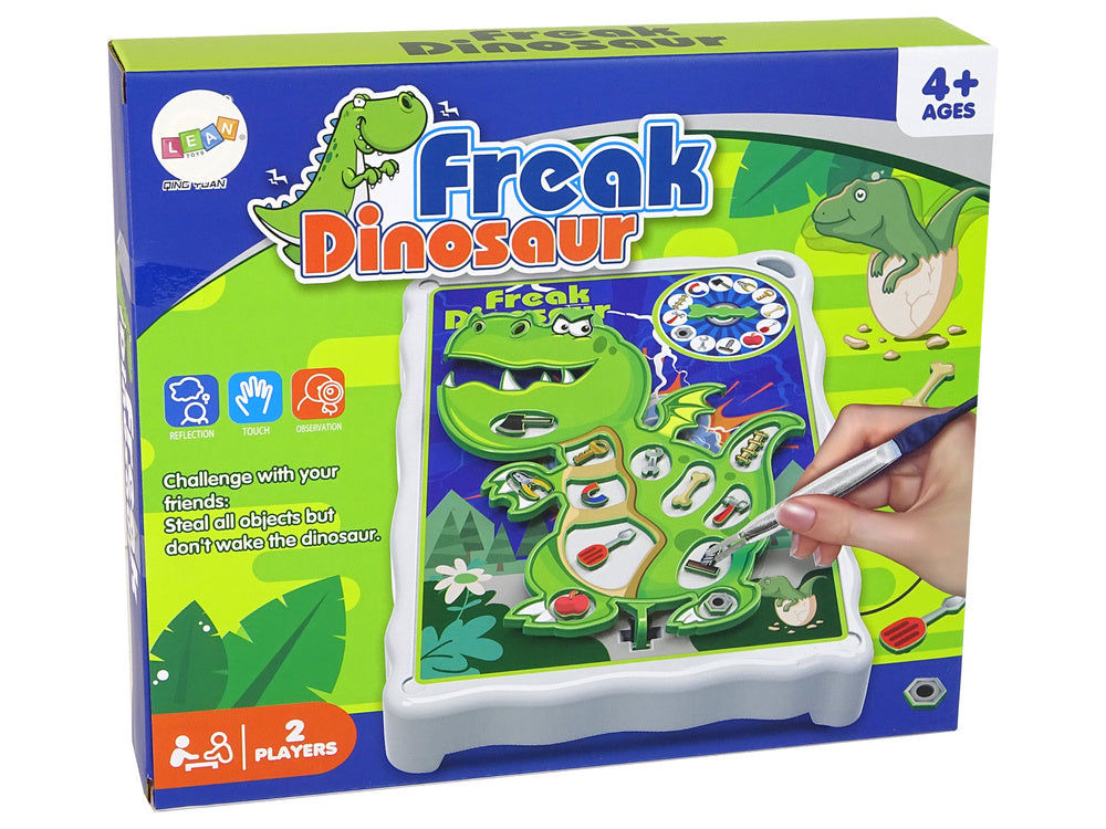 Obratnostní hra Šílený dinosaurus s pinzetou a 12 nástroji