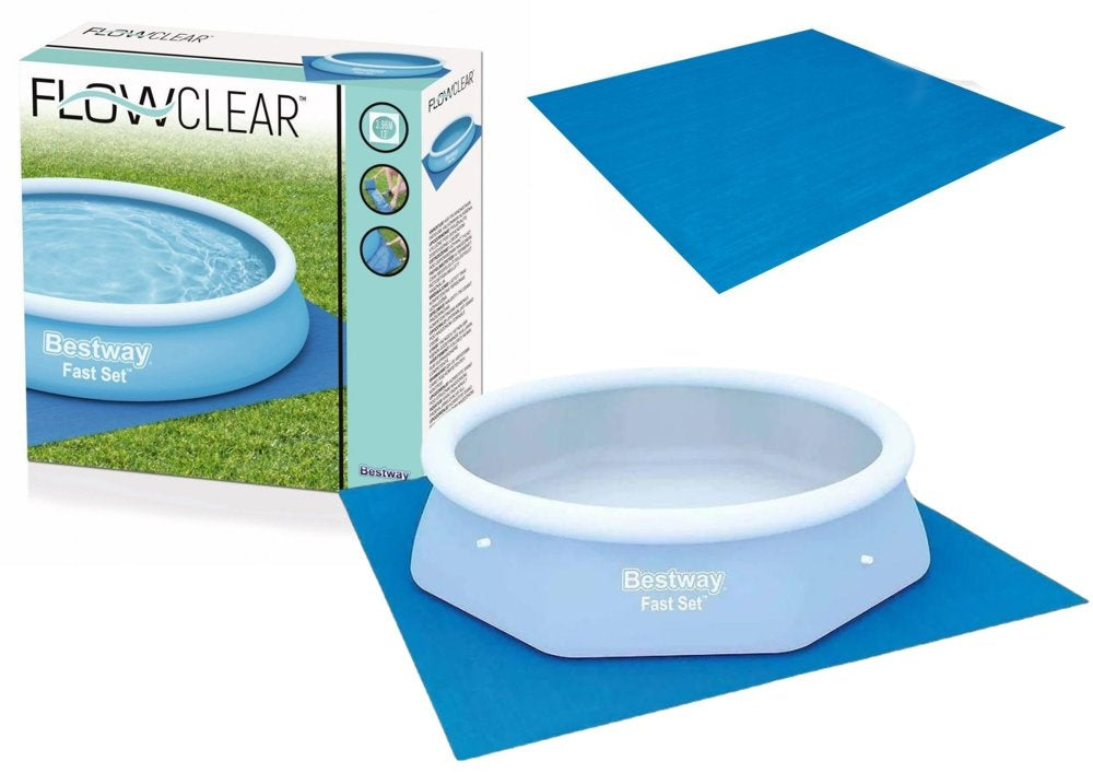 Ochranná podložka pod bazén 396 x 396 cm modrá – Bestway