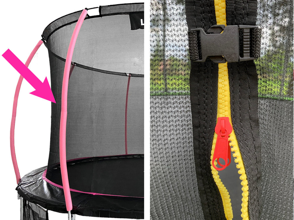 Ochranná síť na trampolínu 16ft Sport Max růžová