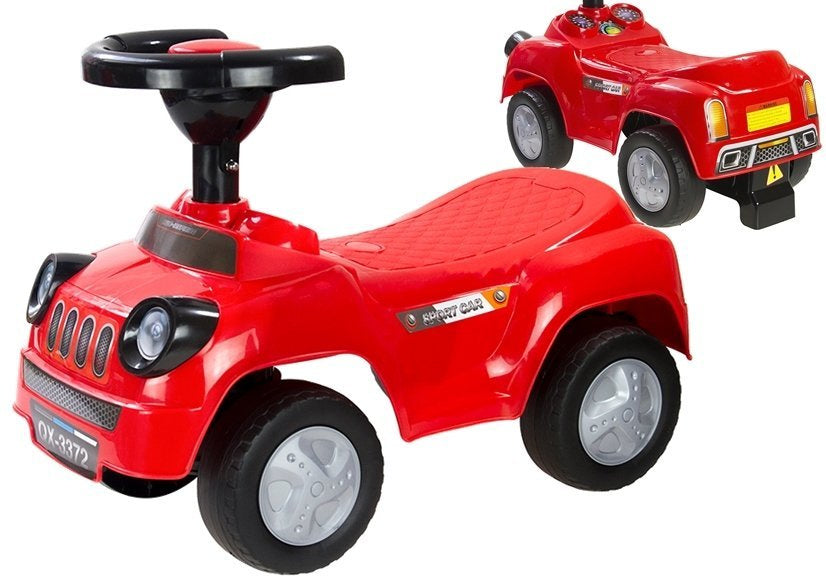 Odrážedlo auto s klaksonem – pro nejmenší děti | červené