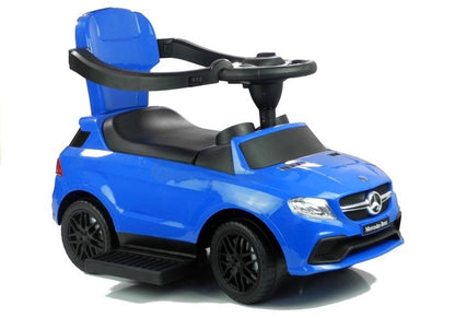 Odrážedlo Mercedes 3v1 s vodítkem a bariérkami modré