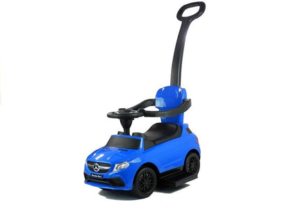 Odrážedlo Mercedes 3v1 s vodítkem a bariérkami modré