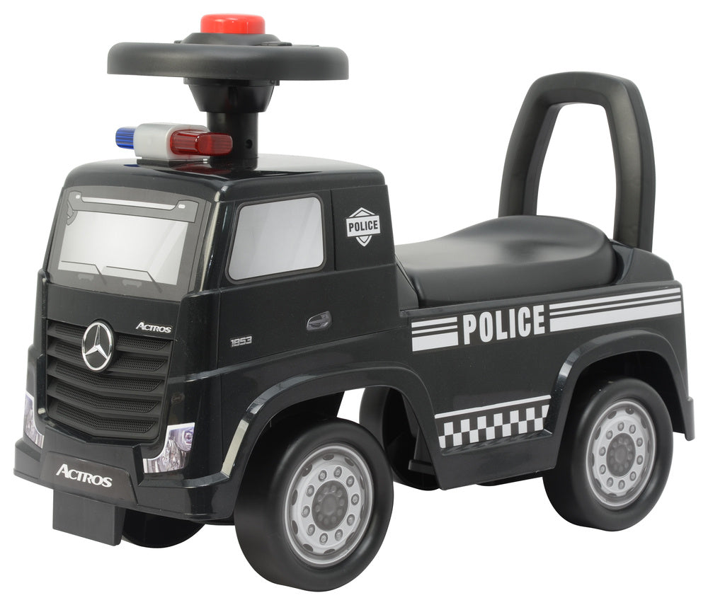Odrážedlo Mercedes Actros policie – pro děti černé
