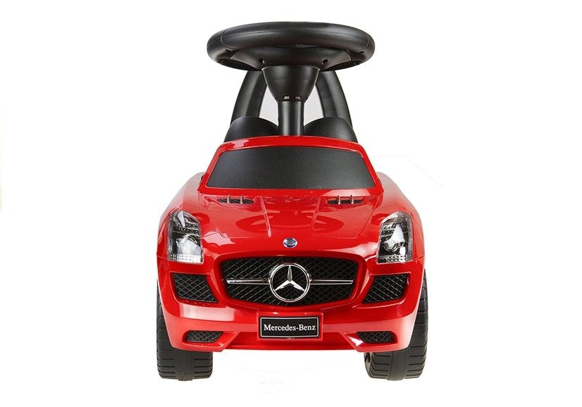 Odrážedlo Mercedes Benz SLS AMG s opěradlem a úložným prostorem červené