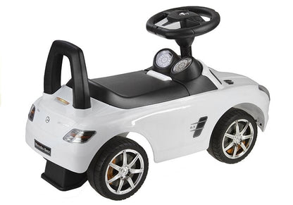 Odrážedlo Mercedes Benz SLS AMG s opěradlem a úložným prostorem bílé