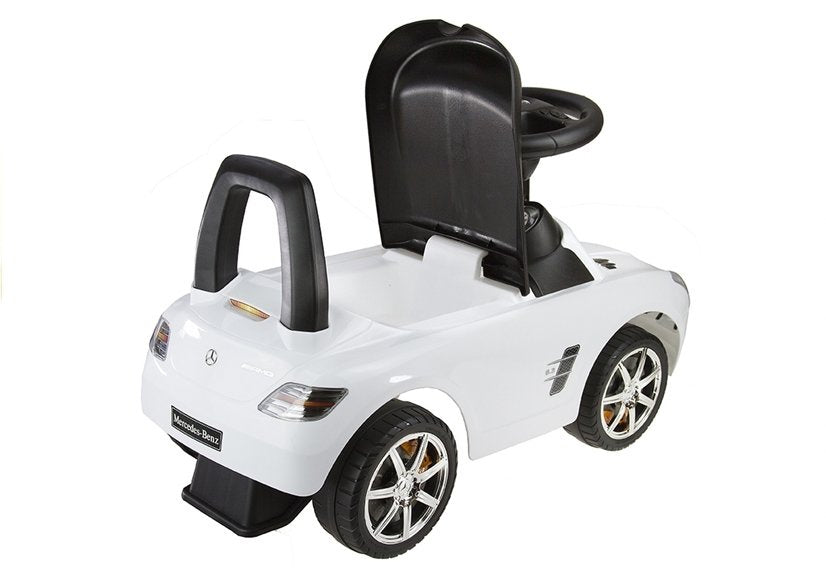 Odrážedlo Mercedes Benz SLS AMG s opěradlem a úložným prostorem bílé