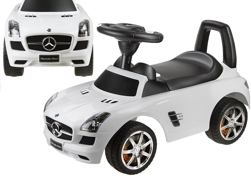Odrážedlo Mercedes Benz SLS AMG s opěradlem a úložným prostorem bílé
