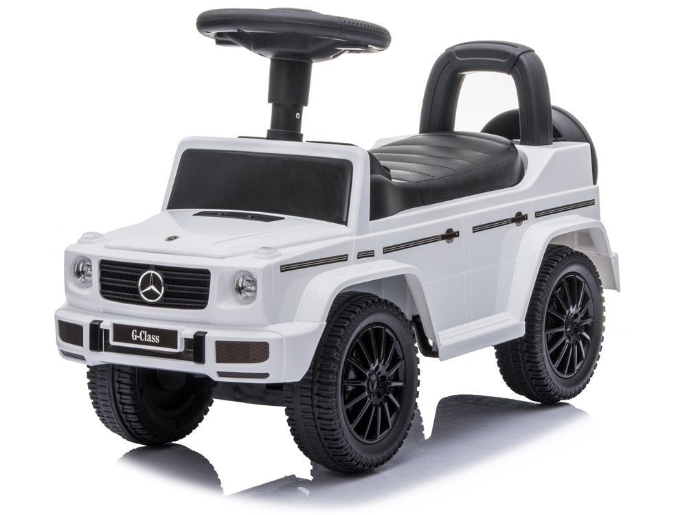 Odrážedlo Mercedes G Class se zvuky klaksonu a motoru – bílé