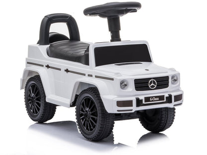 Odrážedlo Mercedes G Class se zvuky klaksonu a motoru – bílé