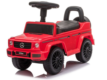 Odrážedlo Mercedes G Class se zvuky klaksonu a motoru červené