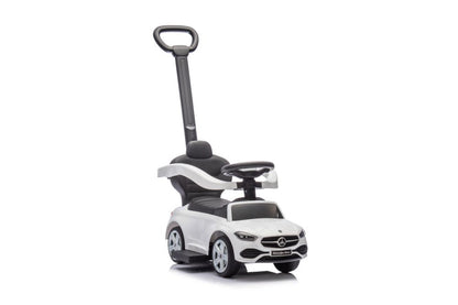 Odrážedlo s vodící tyčí Mercedes 3v1 bílé