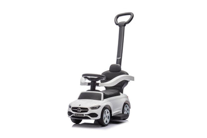 Odrážedlo s vodící tyčí Mercedes 3v1 bílé
