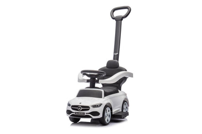 Odrážedlo s vodící tyčí Mercedes 3v1 bílé