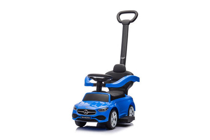 Odrážedlo s vodící tyčí Mercedes 3v1 modré