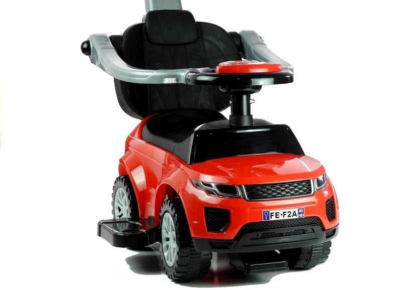 Odrážedlo s vodící tyčí Sport Car – se zvuky | červené