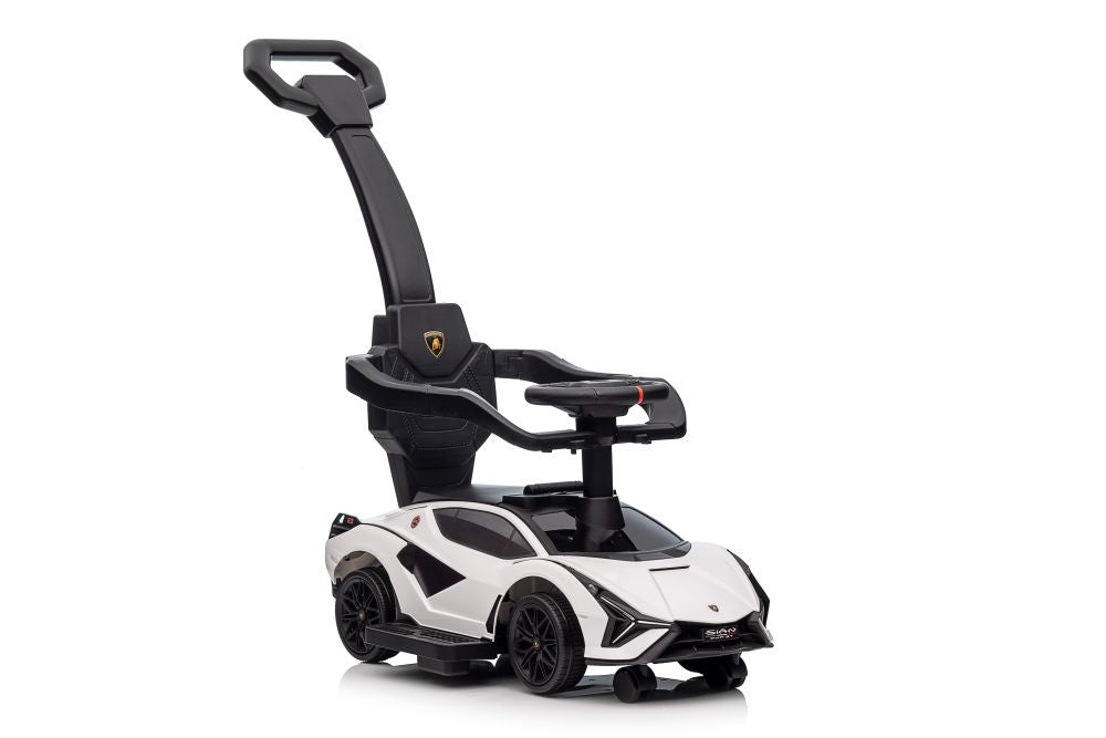Odrážedlo s vodítkem Lamborghini QLS 996T bílé