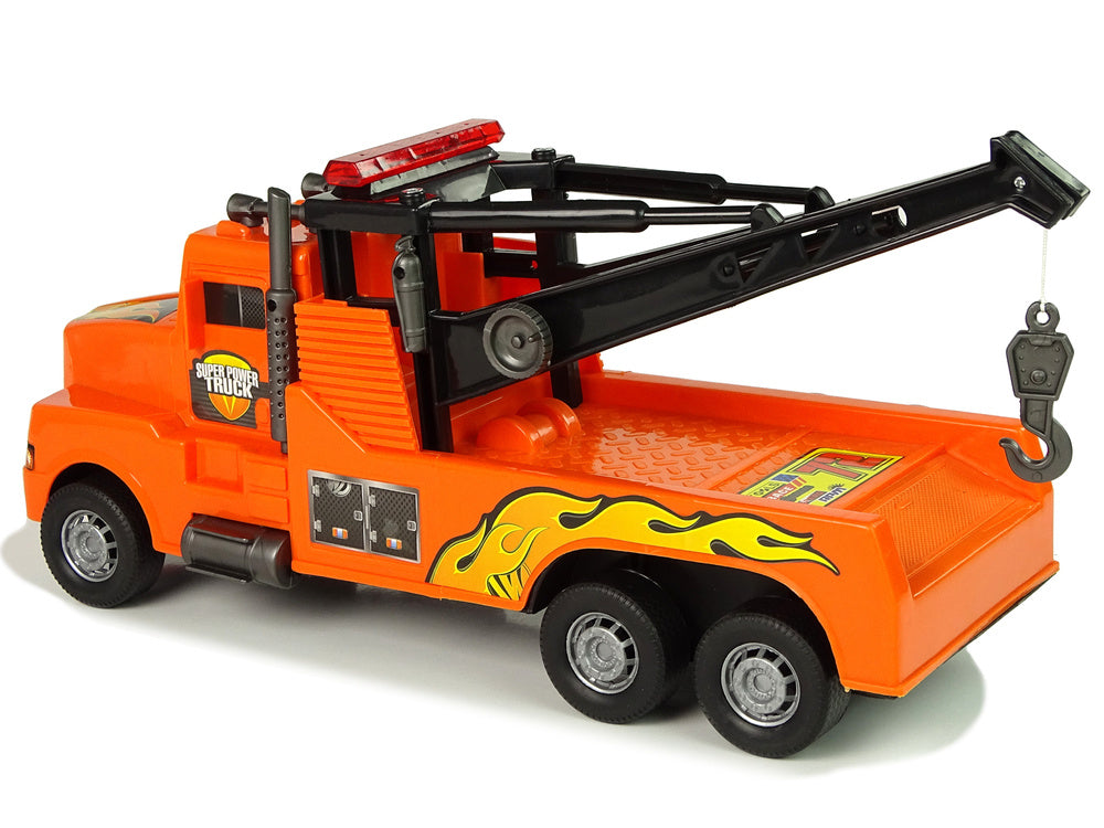Odtahové auto nákladní s jeřábem 1:10 – oranžové | hračka