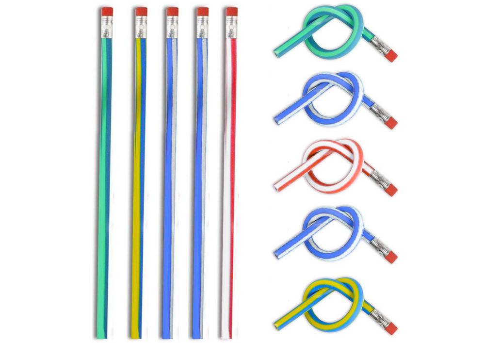 Ohebné tužky s gumou 5 kusů 30cm grafitové elastické