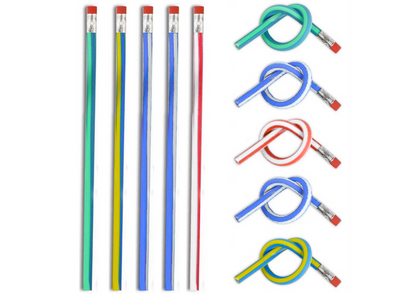 Ohebné tužky s gumou 5 kusů 30cm grafitové elastické