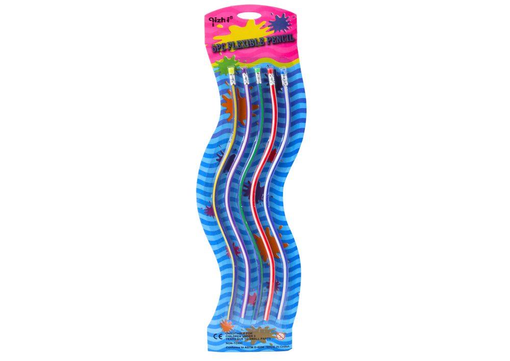 Ohebné tužky s gumou 5 kusů 30cm grafitové elastické