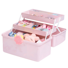 Organizer na šperky a kosmetiku s přihrádkami 29x16x16cm růžový