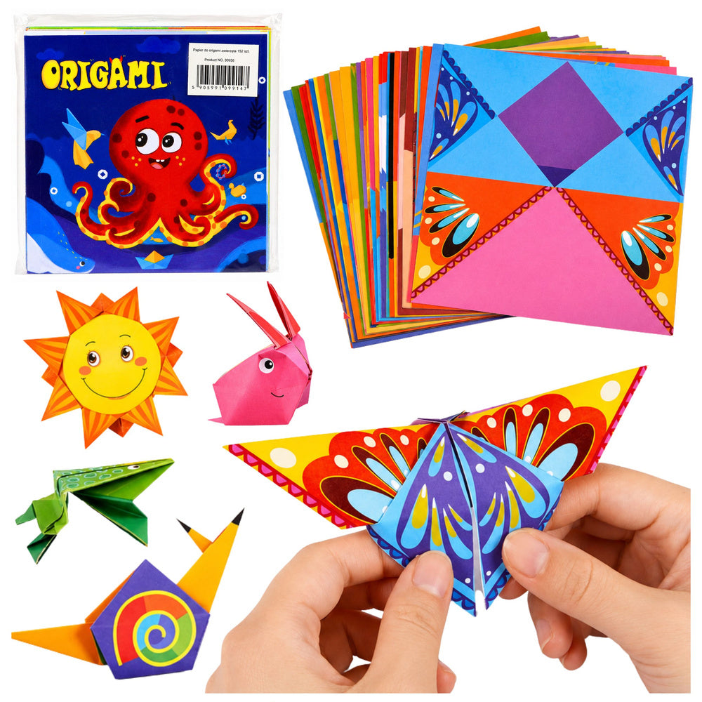 Origami sada s barevnými papíry a návodem – 100 listů