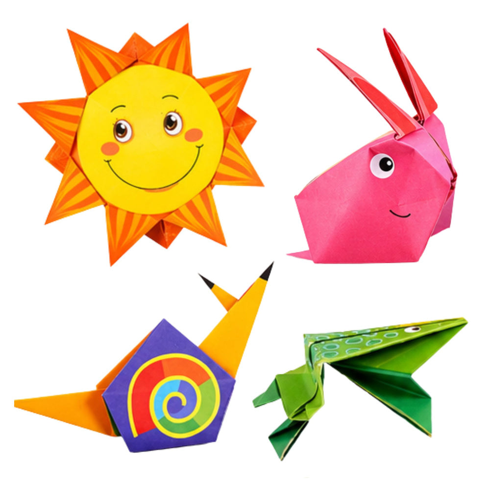 Origami sada s barevnými papíry a návodem – 100 listů