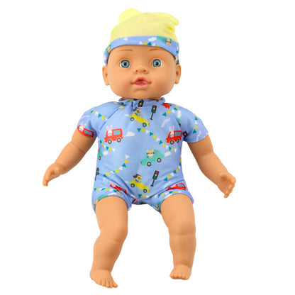 Panenka miminko modré oblečení – s čepičkou 31cm