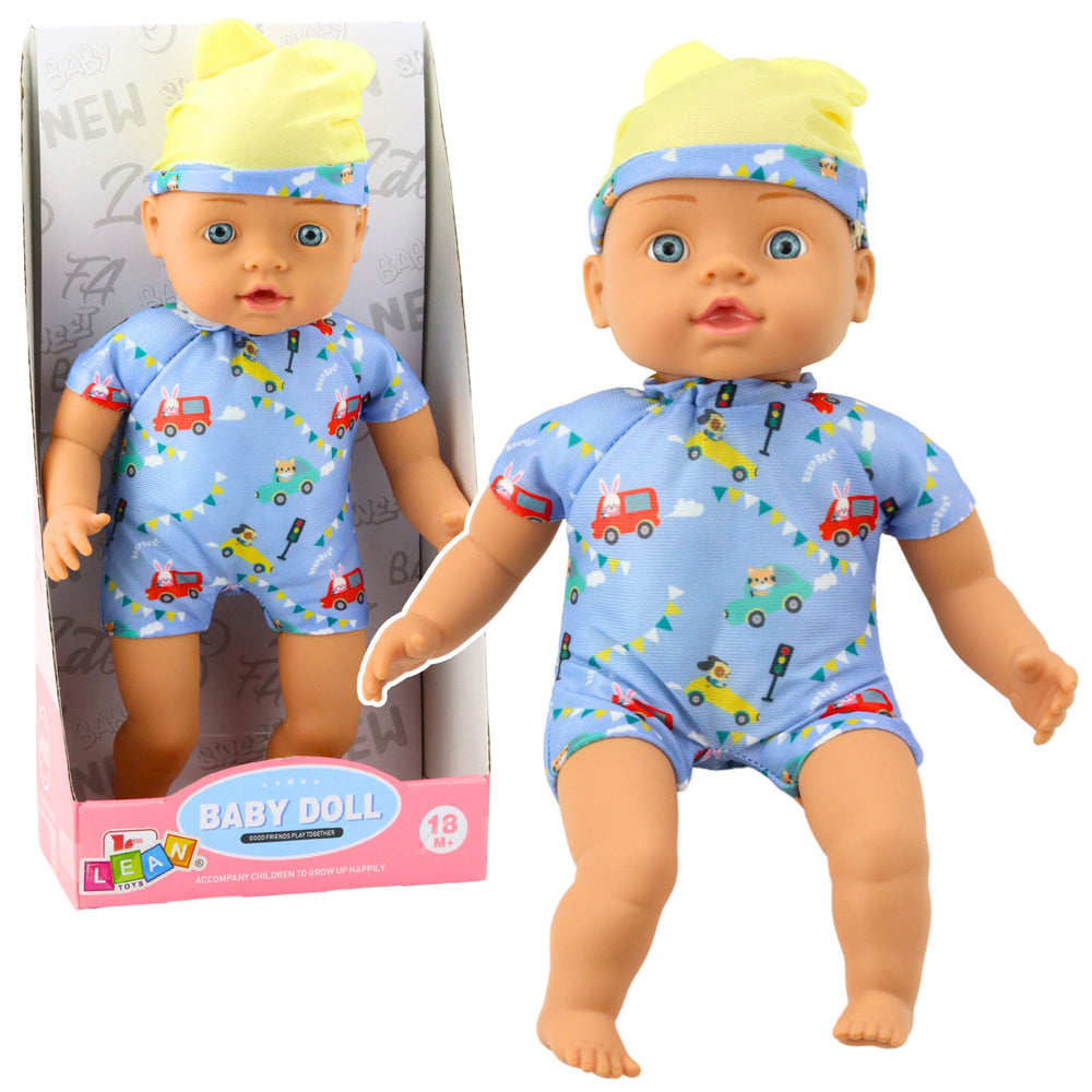 Panenka miminko modré oblečení – s čepičkou 31cm