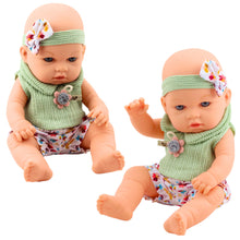 Panenka miminko zelené oblečení – s čelenkou 29cm