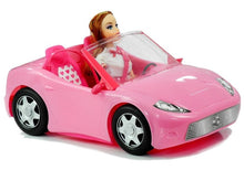 Panenka s kabriolet autem – růžové auto pro panenky