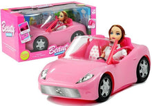 Panenka s kabriolet autem – růžové auto pro panenky