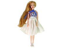 Panenka s kotětem dlouhé hnědé vlasy Emily 29 cm