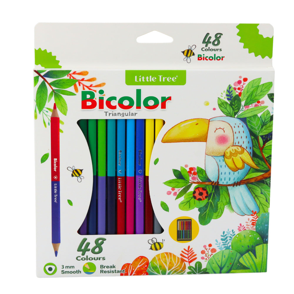 Pastelky oboustranné trojúhelníkové – školní 48 barev