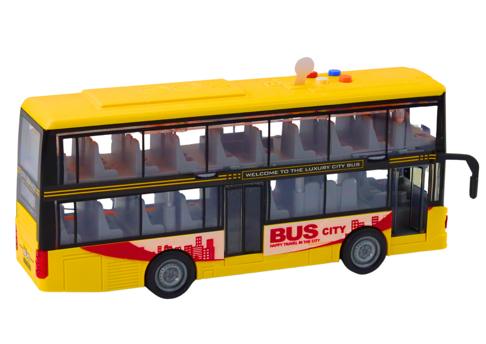 Patrový autobus 1:16 se světly a zvuky frikční pohon žlutý