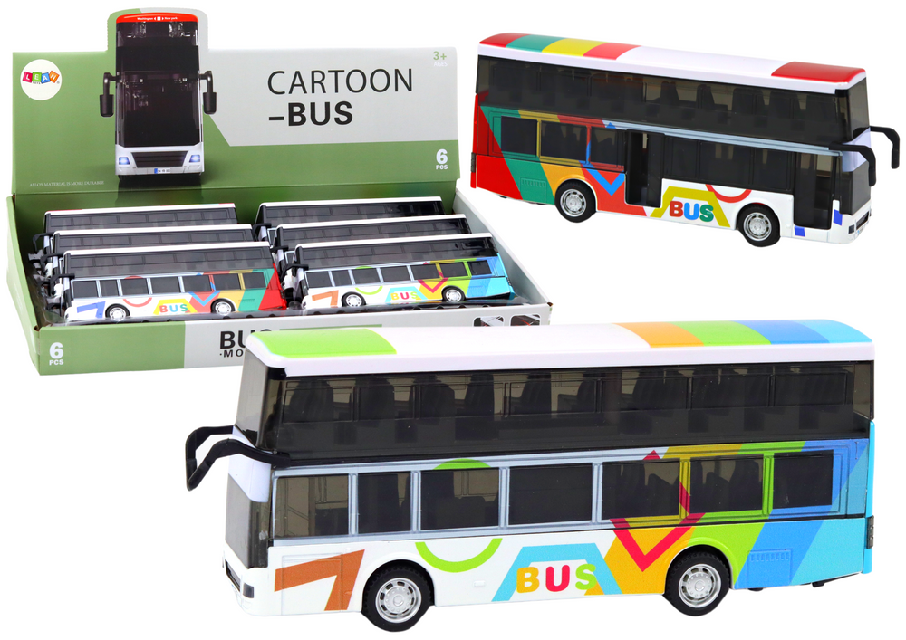 Patrový autobus kovový – s pohonem světla zvuky | barevný