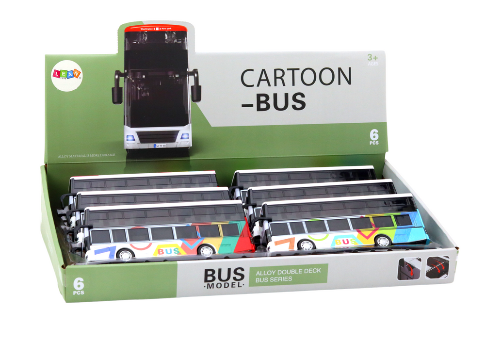 Patrový autobus kovový – s pohonem světla zvuky | barevný