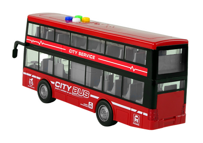 Patrový autobus na baterie – se světly a zvuky 1:16 | červený