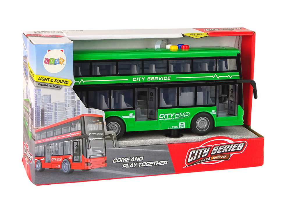 Patrový autobus na baterie – se světly a zvuky 1:16 | zelený