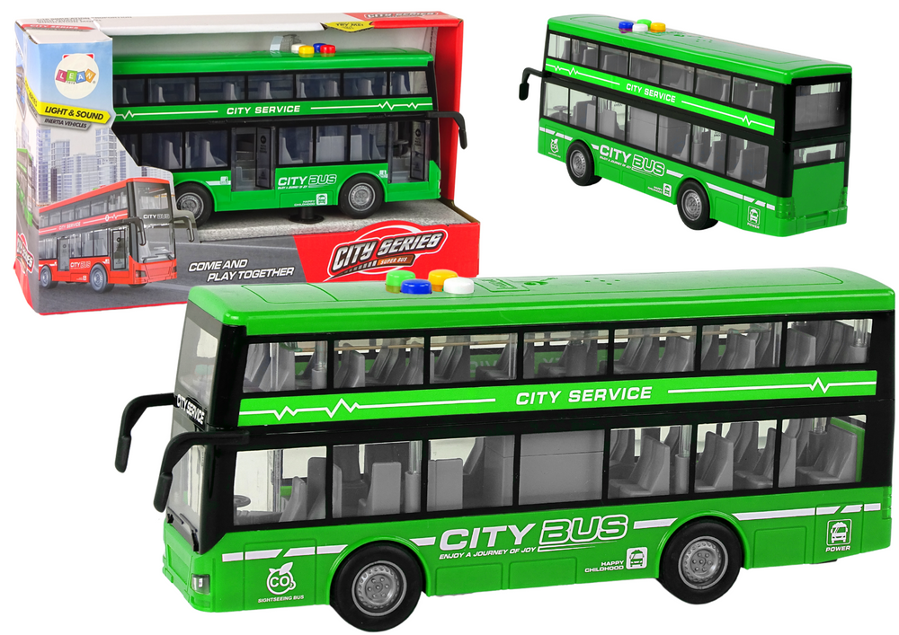 Patrový autobus na baterie – se světly a zvuky 1:16 | zelený