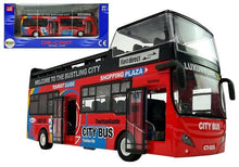 Patrový autobus se zvukem 1:32 otvírací dveře červený