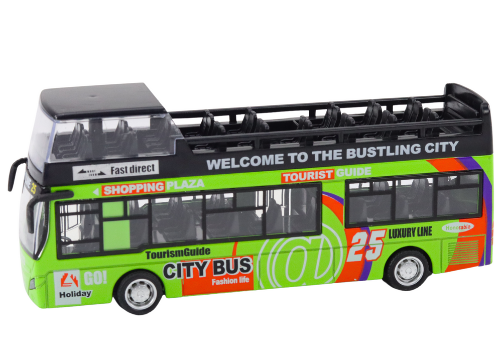 Patrový autobus turistický 1:32 – otvírací dveře | zelený